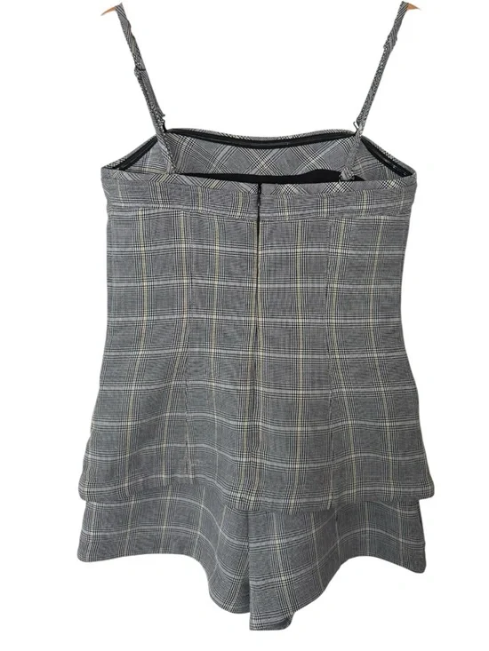 ANTHROPOLOGIE Maeve Strapless Plaid Romper Menswear NEW - Picture 5 of 10